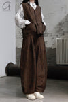Aviva Jifei Xue cocoon wide-leg pants SS23-CWLP2-ACP bronze color